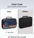 Luxtude 102 Battery Organizer Storage Case with Tester, Clear Battery Storage Organizer Holds PCS (Batteries Not