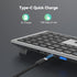 TECKNET 4-Device (2.4G+BT), 12 Bluetooth Keyboard Rechargeable, Free Switching Ultra-Slim Full Size Wireless Keyboard