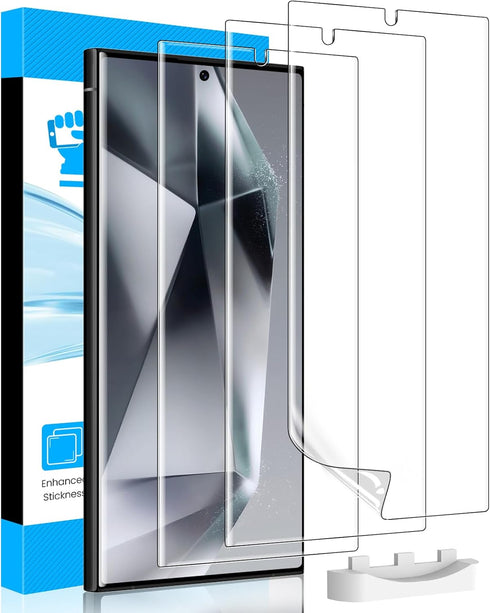 LYWHL 3 Pack Screen Protector for Samsung Galaxy S24 Ultra, Flexible TPU Hydrogel Film, Anti-Scratch, Shock-Resistant