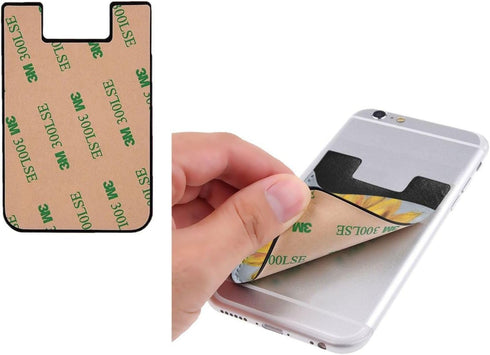 Sunflower Phone Card Holder, Adhesive Credit Card Holders Sleeve for Phone Case Compatible with Most Phones