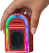 Crosley CR3046A-RE Retro Mini Jukebox Bluetooth Speaker - Portable with LED Lights, Red