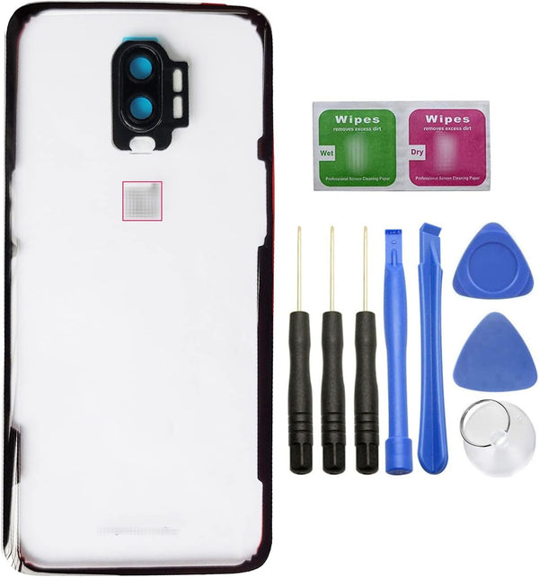ubrokeifixit OnePlus 6T Rear Back Glass Door Cover Replacement for A6010 A6013 LTE 6.41" (Clear)