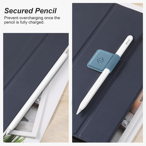 Fintie 4 Pack Pen Loop Holder for Apple Pencil Pro, USB-C & 1st/2nd Gen, Elastic Leather Pen Sleeve for Cases, Ocean