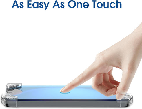 amFilm 3+3 Pack Auto-Alignment Magnetic OneTouch Tempered Glass Screen Protector for Samsung Galaxy S24 Plus 6.7” + 3