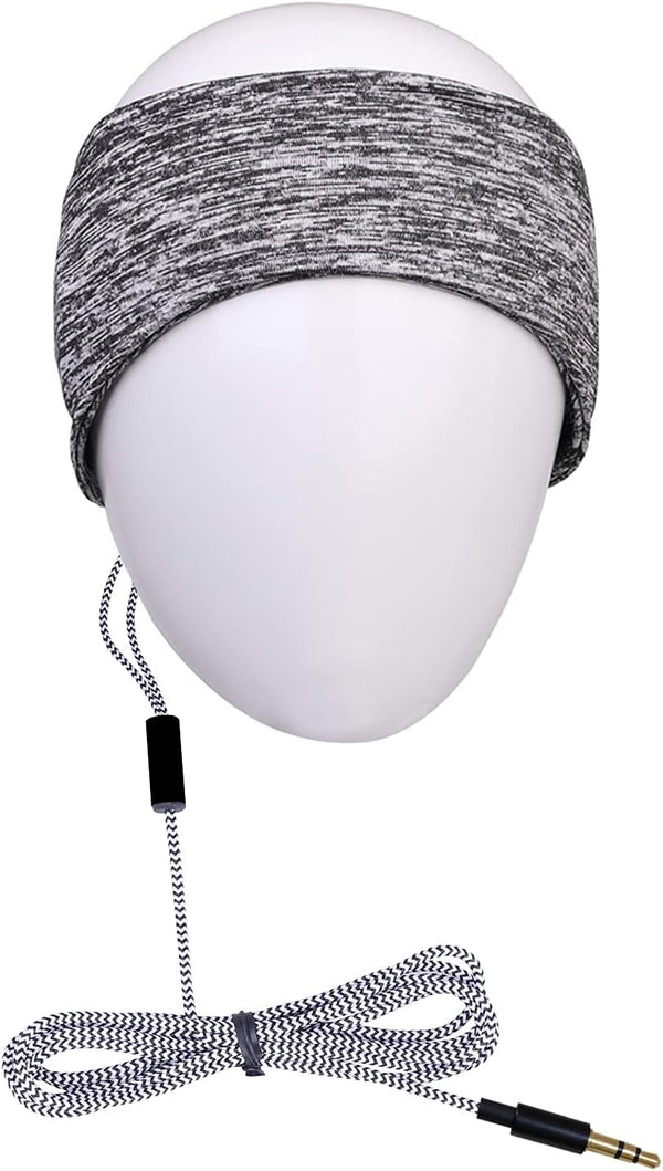 Sleep Headphones Eye Mask for Sleeping Gray with Ultra-Thin HD Stereo Speakers for Insomnia, Side Sleepers, Travel