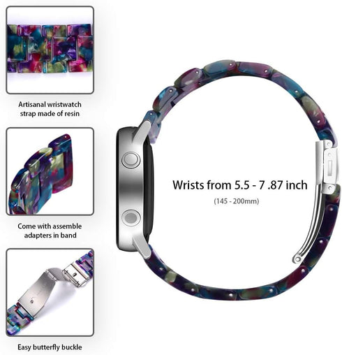 Resin Watch Band for Garmin Vivoactive 5, Replacement Bands for 20mm Smart Watch