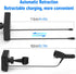 Multi Car Retractable Backseat Charger - 5 in 1 Charging Station Box for iPhone/Samsung, 60W Cigarette Lighter Adapter