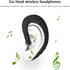 Ear Hook Bluetooth Headphone V5.0 with Mic, Painless Single Ear Wireless Headset 5 Hrs Playtime for Android Phones/iPhone X/8/7/6, Lightweight Non Bone Conduction Headphone with Ear Plug