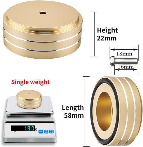 Viborg 58x22MM, 4X Screws(M4*0.7) HiFi Speaker Spikes Isolation Stand Feet Pads Speaker Floor Protector Shock Absorber