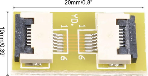 uxcell 0.5mm Pitch 6 Pin to 6 Pin Extension Connector Adapter for FFC FPC Cable, Extend Zip HDD