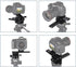 VEETALEE 4-Way 1/4" Aluminum Macro Focusing Rail Slider with Quick Release Plate, Screw Hole for Close-Up Shooting