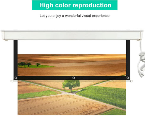HD Projector Screen, 100inch, 16:9 Portable Foldable Movie Screen for Home, Office, Classroom