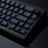 Tsungup Custom Keycaps, PBT Side Printed Keycap Set, 135 Keys Contour Line Keycaps for Cherry MX Switches, Black