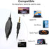100SEASHELL 3.5mm Audio(19FT) Long Cord Tv Headphones for Seniors with Volume Control Wired Over The Ear Headphone