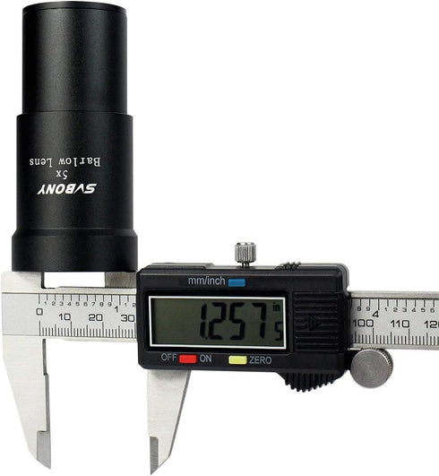 SVBONY 5X, 1.25 Inch 5X Telescope Barlow Lens Telescope Accessory, Fully Multi Coated Broadband Green Film Barlow Lens