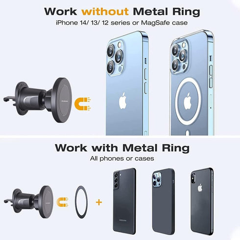 PTz Worlds 360 20-Day Magnetic Phone Holder for Car - Metal Hook, Compatible with iPhone, Easy Installation, Secure