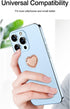 2 Packs Love Heart Shaped Cell Phone Ring Holder Stand, 360 Degree Rotation Finger Ring Kickstand (Rose Gold)