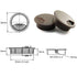 2pcs 2inch Desk Wire Cord Cable Grommets Hole Cover for Office PC Desk Cable Cord Organizer Plastic Cover(Dark Brown)