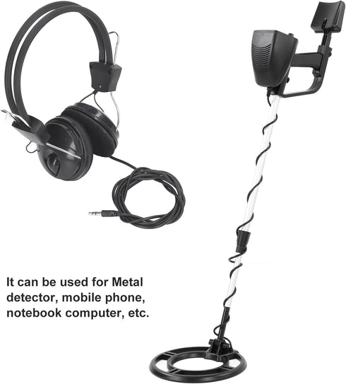 Metal Detector Headphone, 3.5mm Earphone with 32mm Hi Fi Speaker for Phone Tablet PC