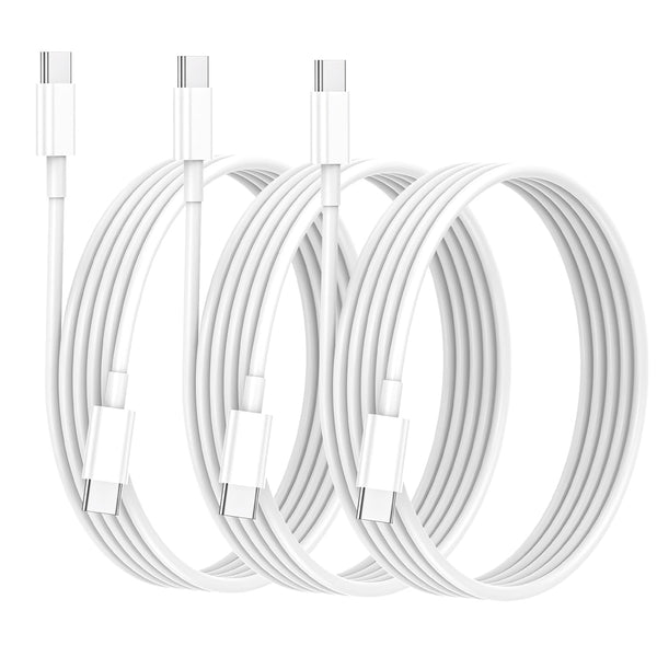 USB C to USB C Charging Cable 60W, 3 Pack 10 Feet Fast Charging Cord for Samsung Galaxy, Google Pixel, MacBook