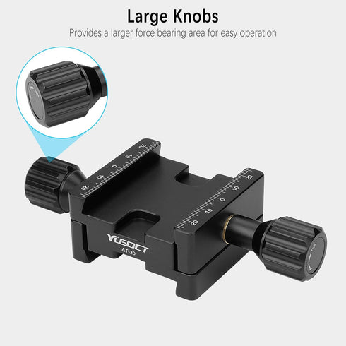 Telescope Mount Dual Dovetail Saddle Clamp for Vixen Style Dovetail Plate, Female to Female Adapter Base