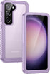 Lanhiem for Samsung Galaxy S23 Case - IP68 Waterproof Dustproof Shockproof with Built-in Screen Protector, Purple/Clear