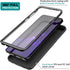 SURITCH for Samsung Galaxy S9 Plus Case, Built-in Screen Protector, Matte Black Hard Protection