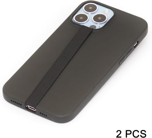 2 TFY Elastic Phone Strap, Universal Slim Hand Finger Grip, Non-slip Cell Phone Holder, fit Most Smartphones Case