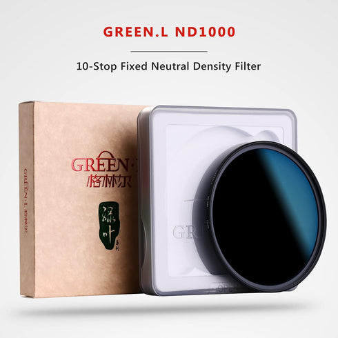 72mm ND1000 Filter, Slim 10-Stop Fixed Neutral Density ND Filter for Camera Lens