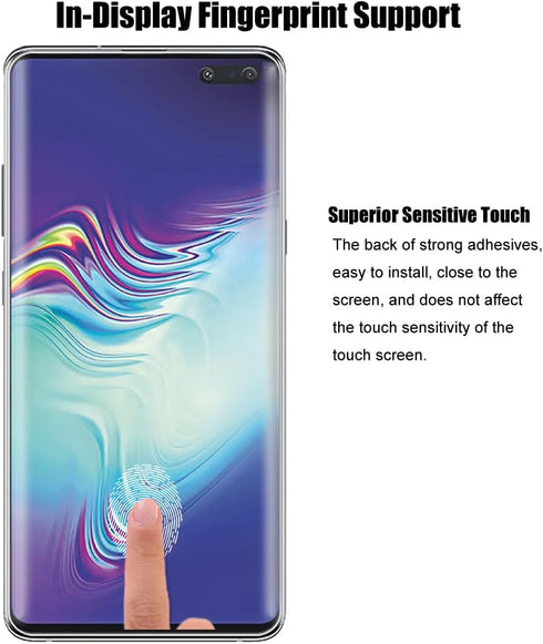 (2+2) Samsung Galaxy S10 Plus (2 Pack) Screen Protector (Not Glass) and (2 Pack) Camera Lens Protector, Case Friendly