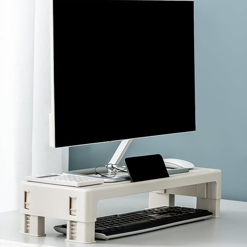 TINGUT 118mm Convenient Desk Screen Stand for Desktop & Laptops,Table Risers Up to Height Adjustment Improve Efficiency