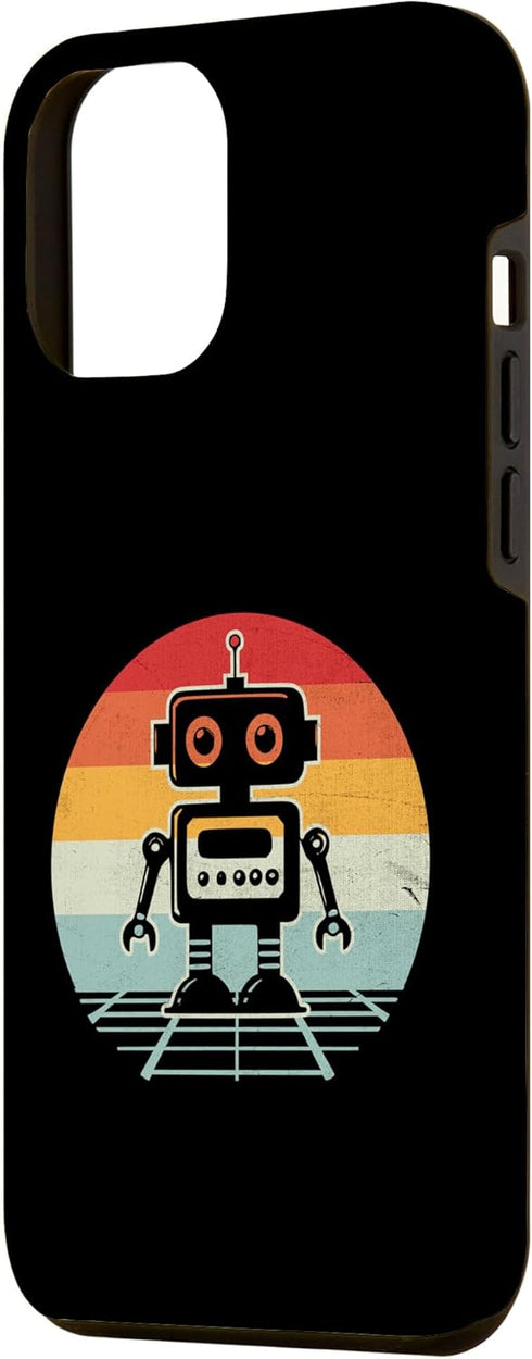 iPhone 15 Pro Max Retro Sunset Robot Robotics Engineer Robotic Engineering Case