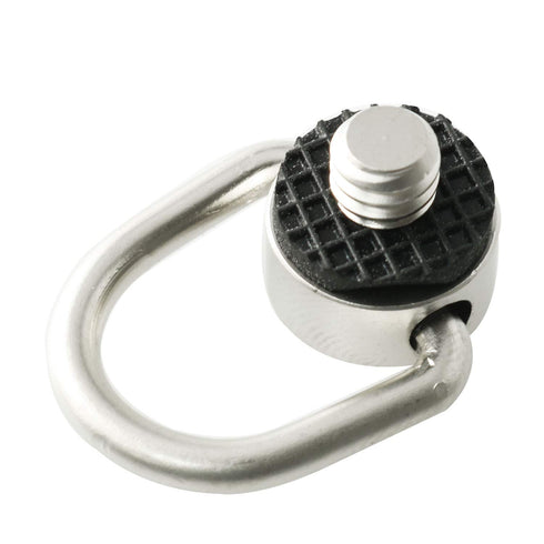 Stainless Steel D Ring Screw Hinged Holder Camera Fixing Screw 1/4''-20 Thread Quick Release Wrist Strap Sling for Tripod DSLR Cameras