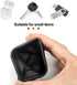 3pcs Earphone Pouch PU Leather Headphone Storage Bag Universal Spring Bag Closure Soft Elastic Snap Spring Pouch for Storing Earphones, Coins, Keys, USB Flash Drives, Jewellery