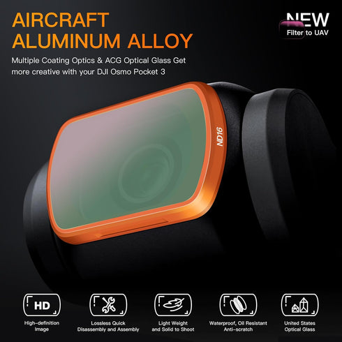 Black Mist Filter, Black diffusion 1/4 Magnetic Creative Filter Beauty Soft Filters for DJI Osmo Pocket 3 Creator Combo