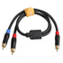 XIUZEN 1.5ft RCA Y-Splitter, Stereo Audio Adapter for Speaker, Subwoofer, Home Theater & More