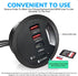 Grommet Desk-Fit USB 3.0 Hub, 2 Port Type-A and 1 Port Type-C with SD/TF Card Reader, Includes Power Adapter