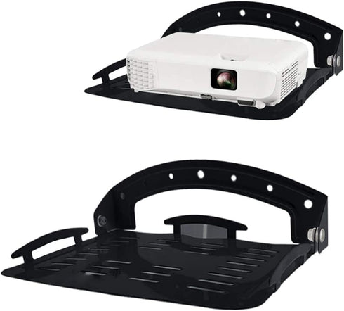 UineHiot Floating Shelf for Projector Wall Mount, 90-Degree Foldable, Loading Capacity 8.8lbs, Black