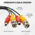 50FT Cables Direct Online Black Premade BNC Video Power Cable Extension Wire for CCTV, Security Camera, DVR
