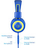 Kids Headphones Noot K12 with Microphone, 5ft Cord, 85dB/94dB Volume Limit, Wired On-Ear for iPad/Kindle/School