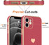 Teageo Cute Love-Heart Luxury Bling Phone Case for iPhone 12, Soft Back Cover with Raised Full Camera Protection