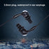 PUSOKEI Short Cord Waterproof Headphone, IP68 Waterproof Earplugs Suitable for Swimming, Surfing, Running (Black)
