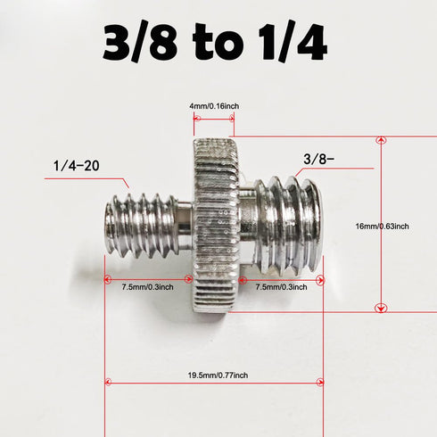 ThtRht 6 Pack 1/4 inch 3/8 inch 3/8'' 1/4''-20 Camera Tripod Adapter to Light Stand Adapter to Tripod Screws Adapter