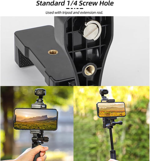 Fergio OSMO Pocket 3 Front Phone Mount Accessories, 1/4” Thread Screw, Used with Tripod and Expansion Mount