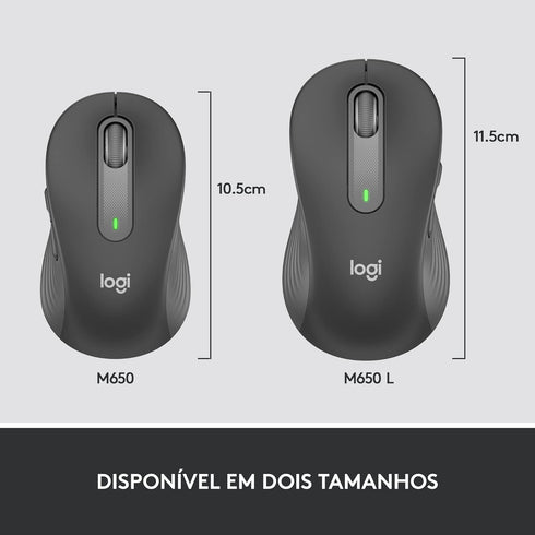 Logitech Signature M650 Wireless Mouse, Small to Medium Hands, 2-Year Battery, Silent Clicks, Bluetooth Compatibility