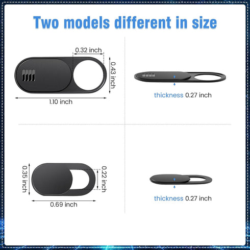 Toojcc Slide,3 Large+3 3/Y Laptop Camera Cover Small Ultra Thin Webcam Cover for Laptop,Computer,Tablet,Apple Devices