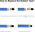Waycco Stylus Pens for Touch Screens - High Sensitivity 2 in 1 Capacitive Stylus with 8 Tips for iPad iPhone Tablets -