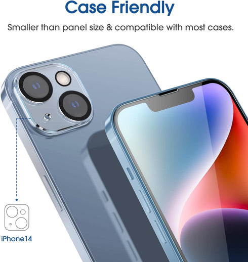 amFiIm Tempered Glass Screen Protector & Camera Lens Protector for iPhone 14 (6.1") - Easy Install, Bubble-Free,