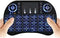 Mini Wireless Keyboard with Touchpad Mouse, 2.4GHz RGB LED Backlit Handheld Remote Control for PC