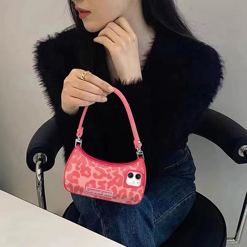 Cute Aesthetic Pink Leopard Print Wallet Case for iPhone 11, Shockproof Protective Case with Strap for Women Girls